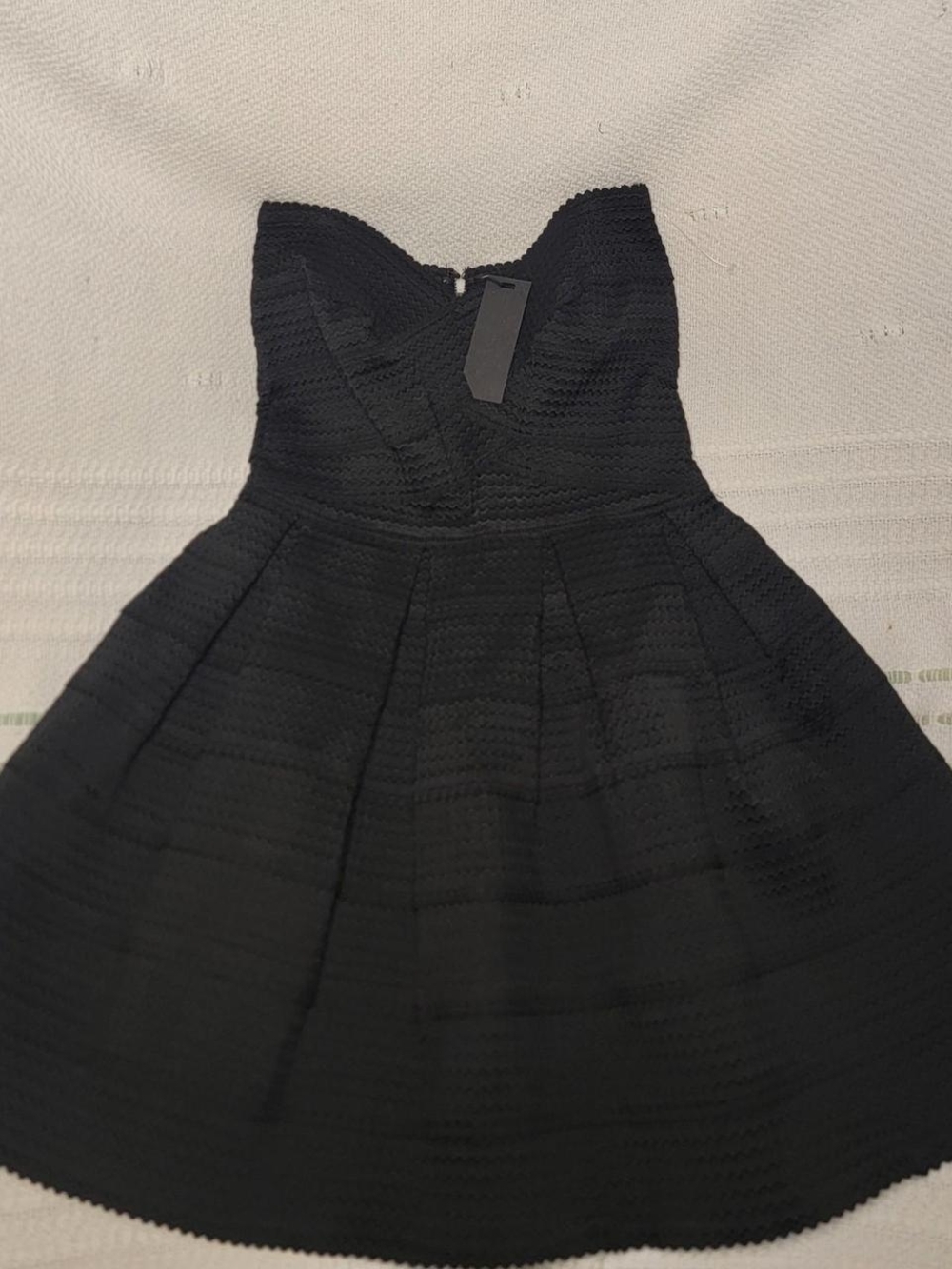 Honey Punch Black Strapless Sweetheart Fit-and-Flare Dress